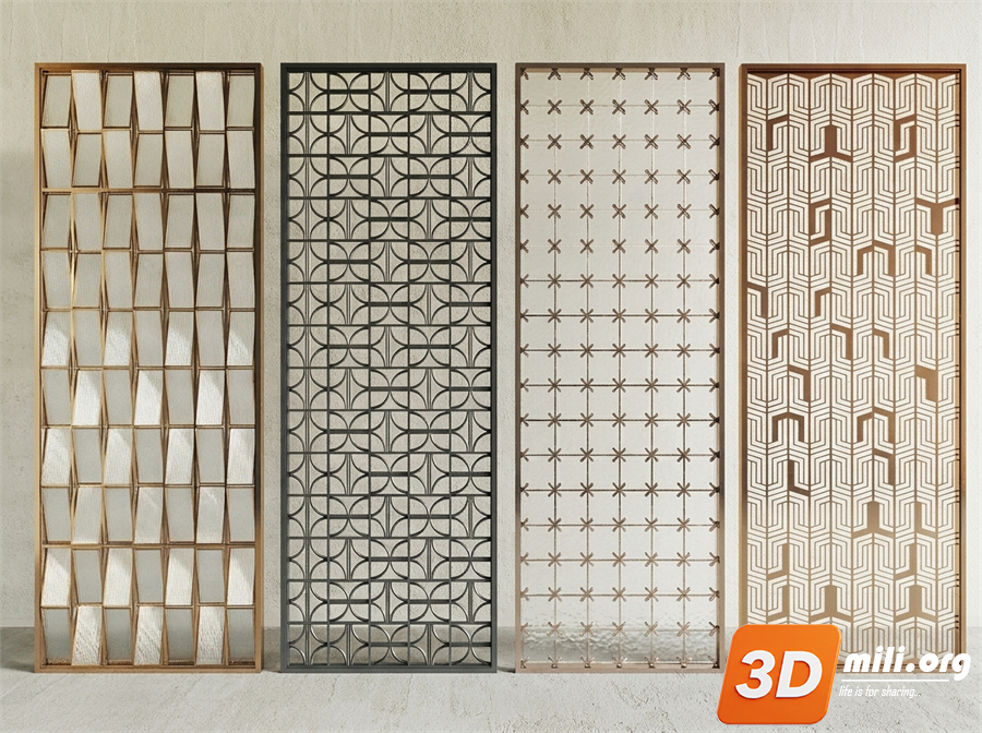 Folding screen Skp Files 